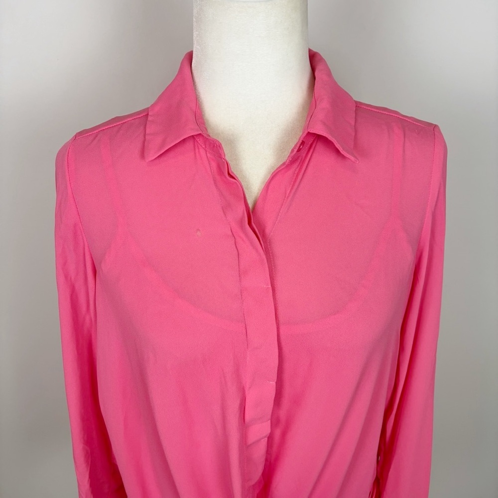 Krisa Drape Button Front Mini In Rosa Size Xs - image 3